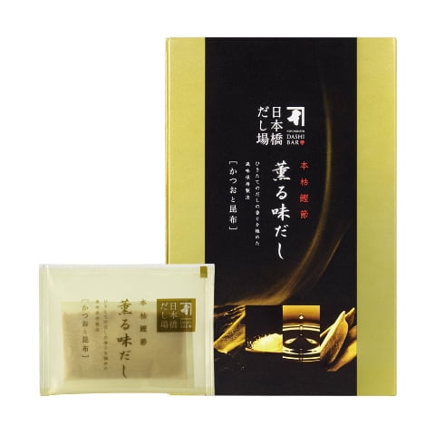 【化粧箱入】 本枯鰹節薫る味だし(かつお・昆布) 8g×16袋