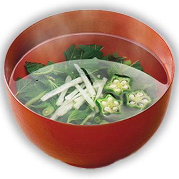 ねばり野菜のお吸い物