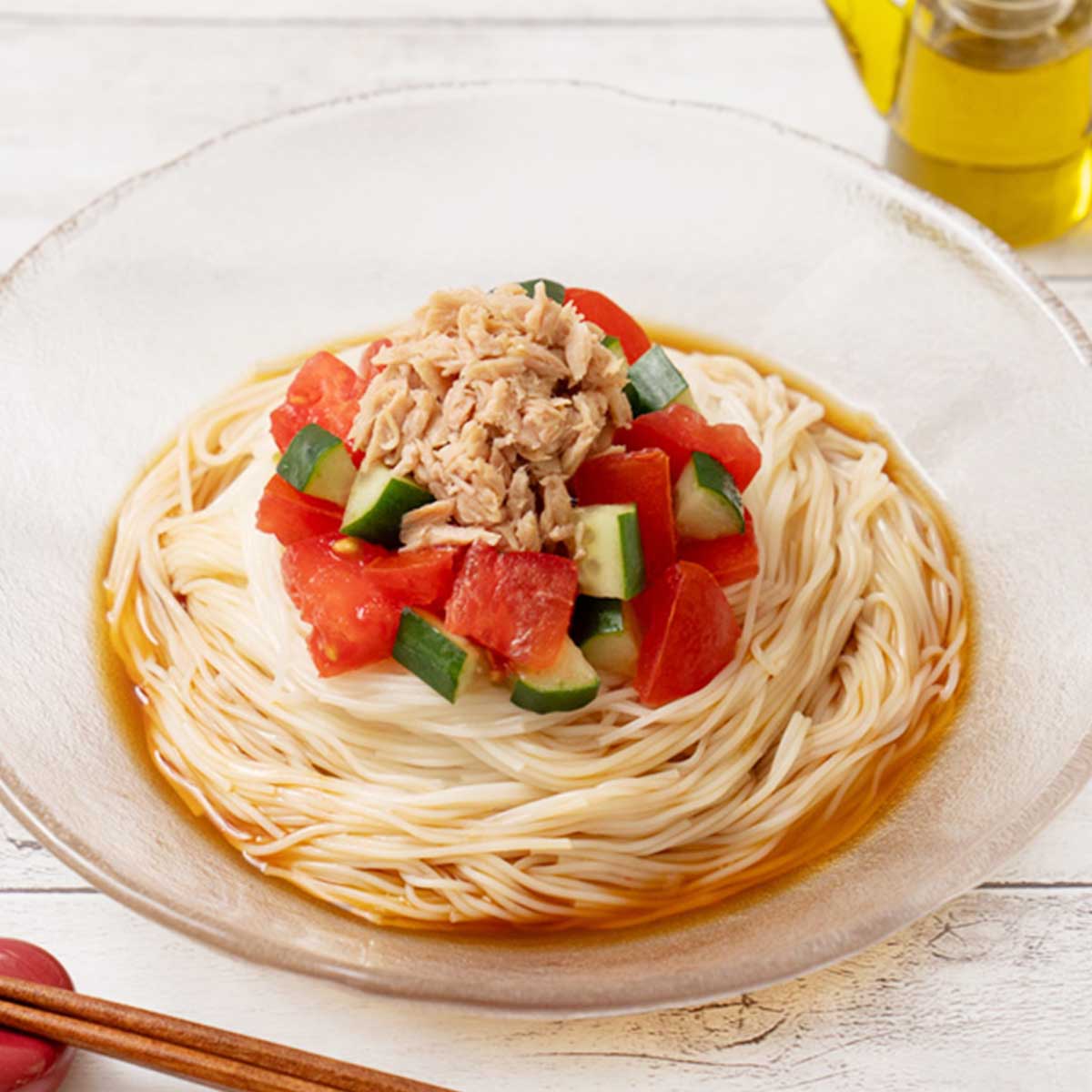 柚子こしょう香るサラダ素麺