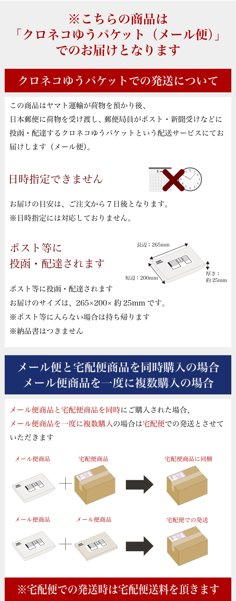 配送に関するご注意