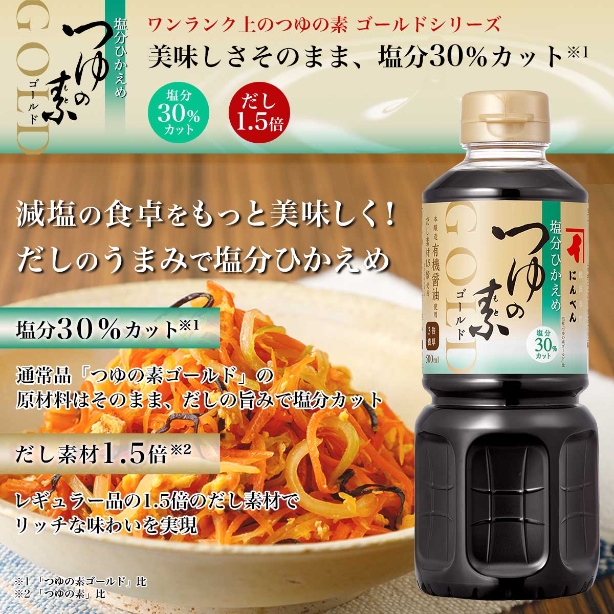 塩分ひかえめつゆの素ゴールド