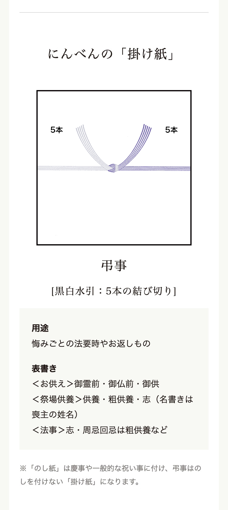 のしについて