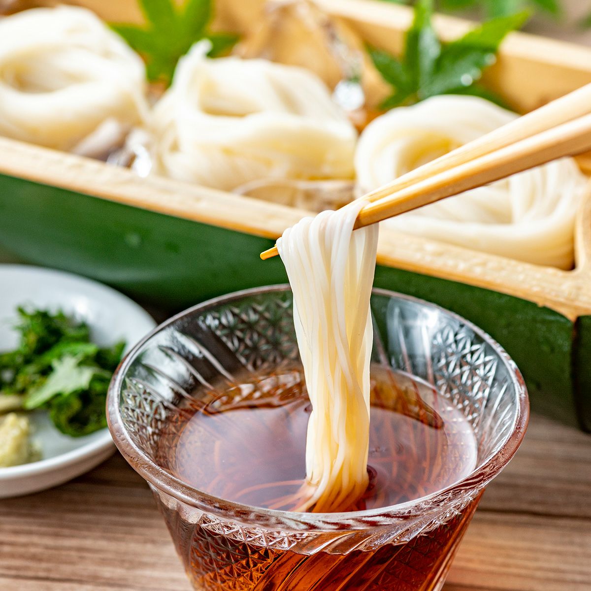 こだわりのつゆに相性抜群の麺