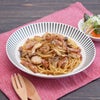 きのことベーコンの燻製バター和風パスタ
